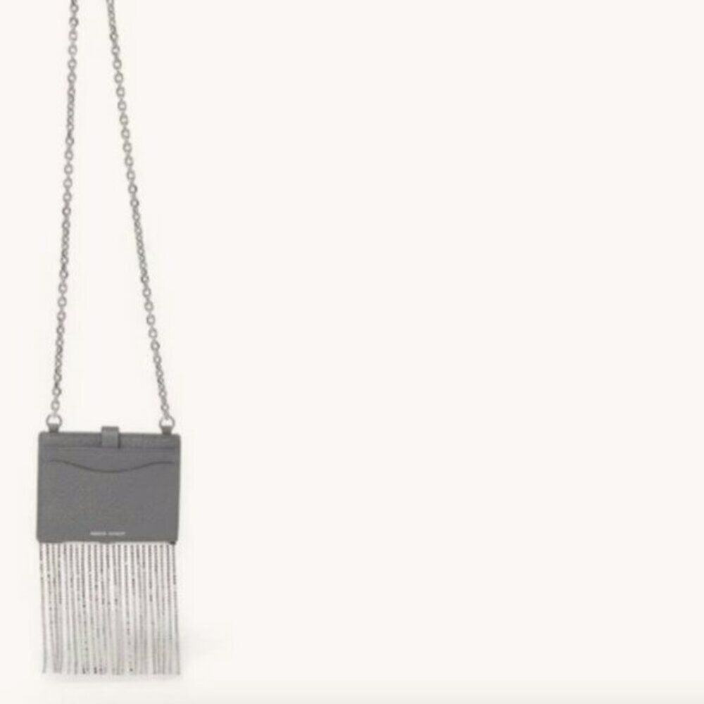Rebecca Minkoff Leather Card Case on Chain - Picture 2 of 8